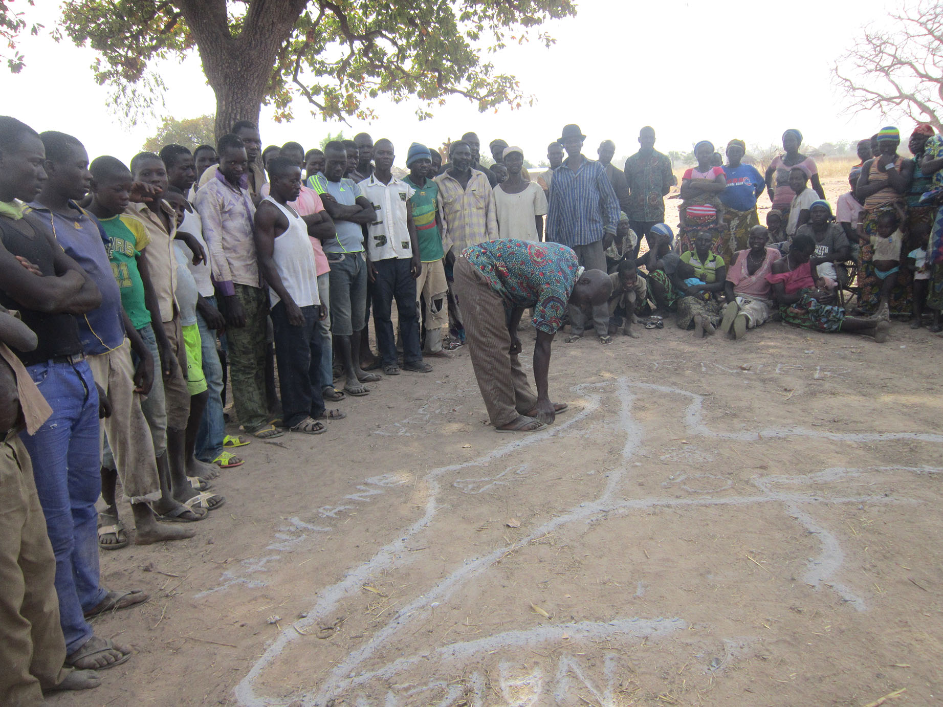 2- Une séance de diagnostc participatif sur d'eau et l'assainissement 2- Une séance de diagnostc participatif sur d'eau et l'assainissement